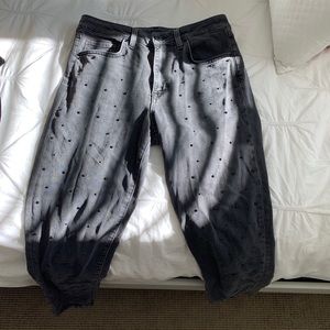 Studded Grey Jeans - size 30 but fit like a 28